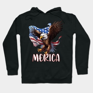 Eagle American Flag USA Flag 4th of july Merica memorial day Hoodie